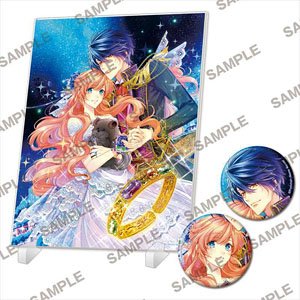『悪役令嬢は隣国の王太子に溺愛される』 アクリルパネル&缶バッジセット A (キャラクターグッズ)