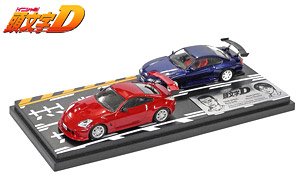 Initial D Set Vol.4 Ryuji Ikeda Fairlady Z(Z33) & Hiroya Okuyama Silvia (S15) (Diecast Car)