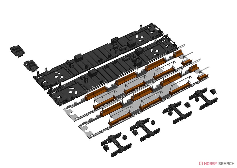 1/80(HO) Series 201 Movable Parts Kit B [w/Under Floor Parts, Seat] (for KUHA201, KUHA200) (Model Train) Other picture1