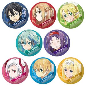 Sword Art Online Wet Color Series Can Badge (Set of 8) (Anime Toy)
