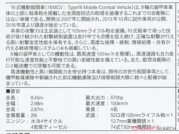 陸上自衛隊 16式機動戦闘車 (3両入) (プラモデル) 解説1