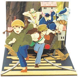 [Miniatuart] Studio Ghibli Mini : Castle in the Sky Sheeta and Pazu Running Away (Assemble kit) (Railway Related Items)