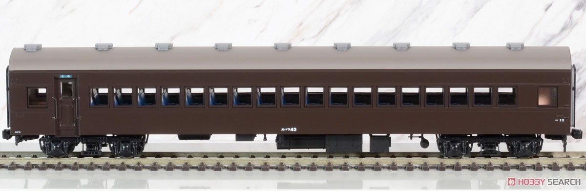 1/80(HO) Passenger Car Type SUHAFU43 Coach (J.N.R. Grape Color #2) (Easy Renewaled Design/Door and Sash Original Form) (Plastic Product) (Model Train) Item picture1