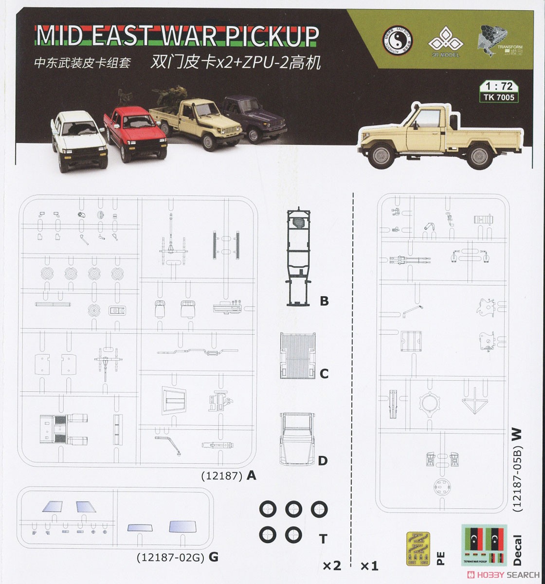 軍用2ドア ピックアップトラック + ZPU-2 (プラモデル) 設計図3