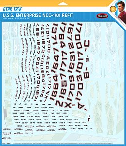 Star Trek U.S.S. Enterprise NCC-1701 Refit Aztec Decal Set (Plastic model)