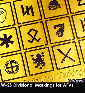 WWII W-SS Divisional Markings for AFVs (Plastic model)