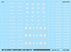 航空自衛隊 F-35A ライトニング II「部隊 インシグニア & シリアルナンバー 2021」 (デカール)