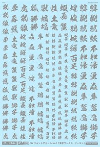 1/144 GM フォントデカール No.7 「漢字ワークス ・ビースト」 グレー (素材)