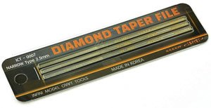 Diamond Taper File Narrow Type 2.5mm (3 Pieces) (Hobby Tool)