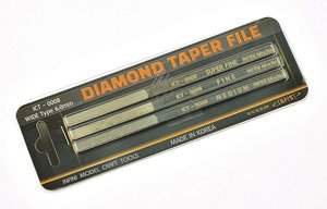Diamond Taper File Wide Type 6.0mm (3 Pieces) (Hobby Tool)