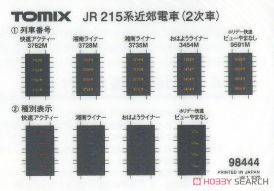 JR 215系 近郊電車 (2次車) 基本セット (基本・4両セット) (鉄道模型) 中身1