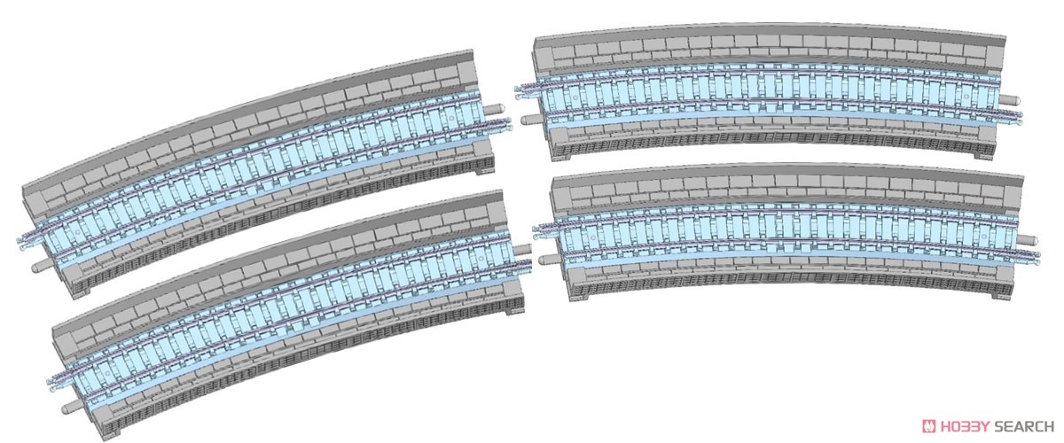 Fine Track 高架橋付PCレール HC541-15-PC (F) (4本セット) (鉄道模型) その他の画像1