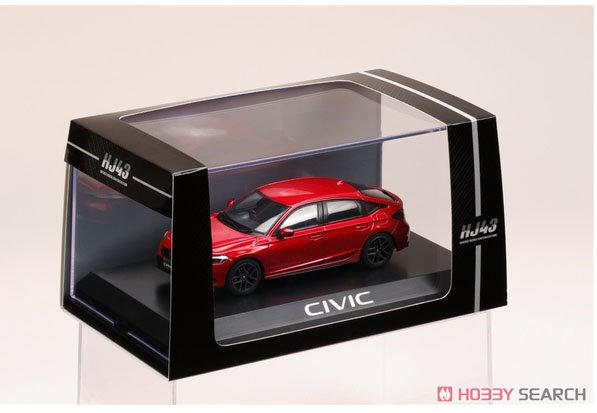 Honda CIVIC 2021 プレミアムクリスタルレッド・メタリック (ミニカー) パッケージ1