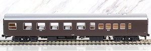 1/80(HO) Passenger Car Type OSHI17-2000 Diner with EG 3rd Edition (J.N.R. Grape Color #2) (Plastic Product) (Model Train)