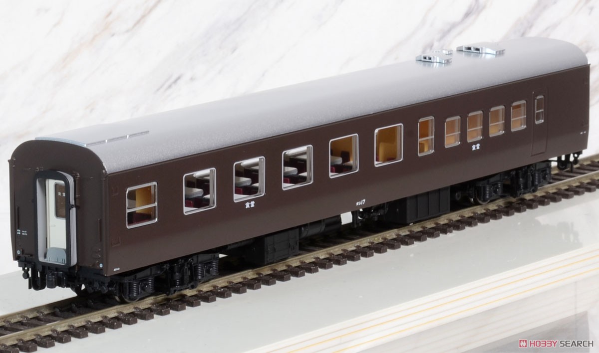 1/80(HO) Passenger Car Type OSHI17-2000 Diner with EG 3rd Edition (J.N.R. Grape Color #2) (Plastic Product) (Model Train) Item picture2
