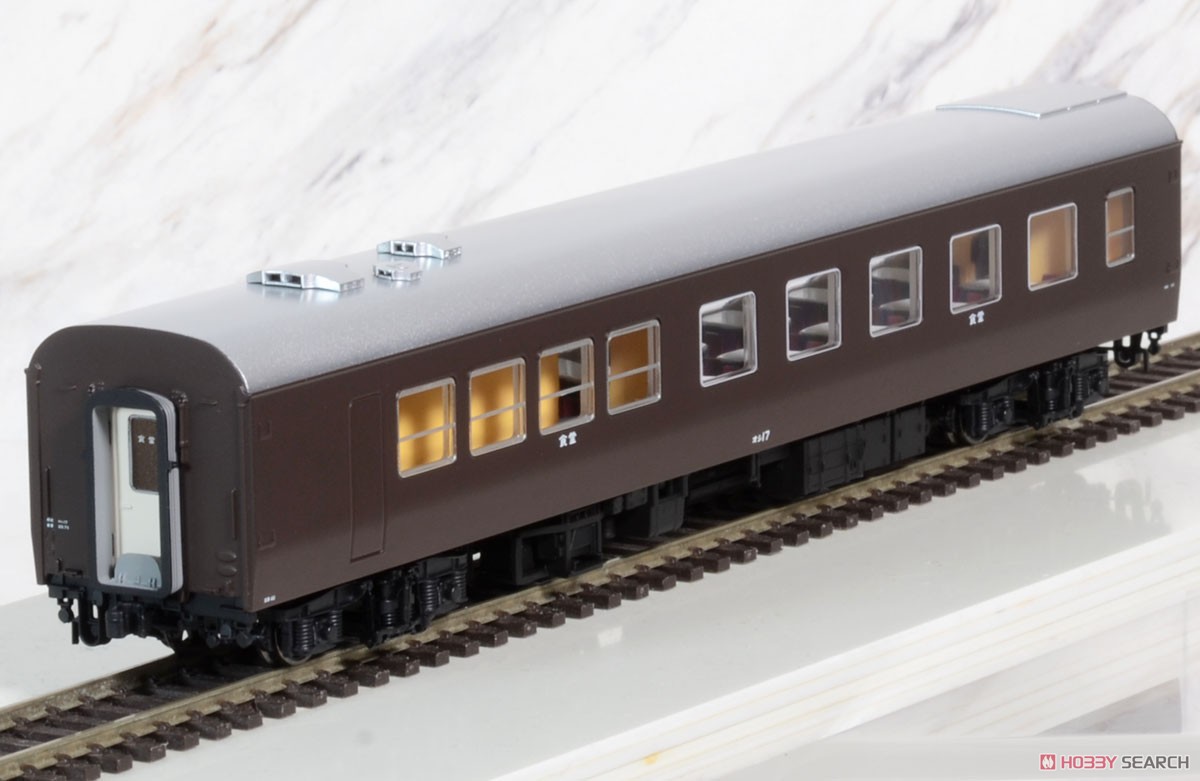 1/80(HO) Passenger Car Type OSHI17-2000 Diner with EG 3rd Edition (J.N.R. Grape Color #2) (Plastic Product) (Model Train) Item picture3