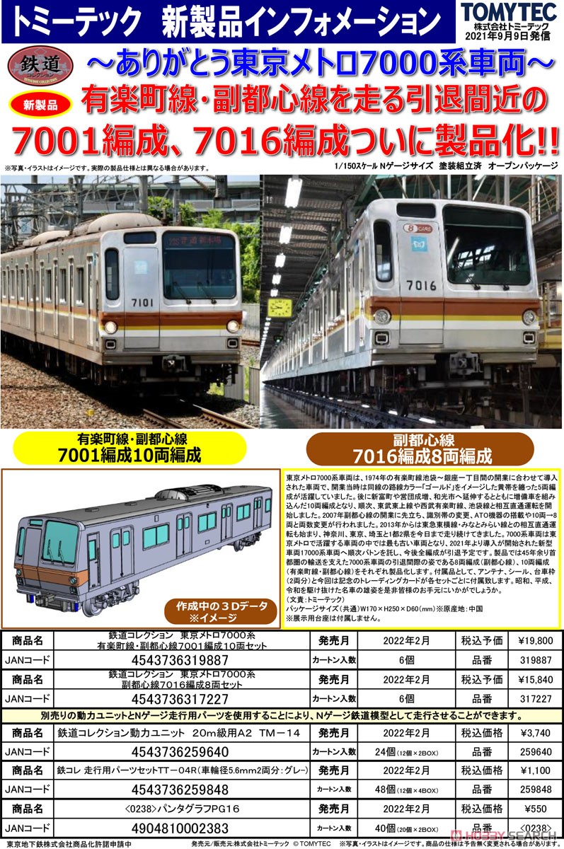 鉄道コレクション 東京メトロ 7000系 副都心線 7116編成 8両セット (8両セット) (鉄道模型) その他の画像4