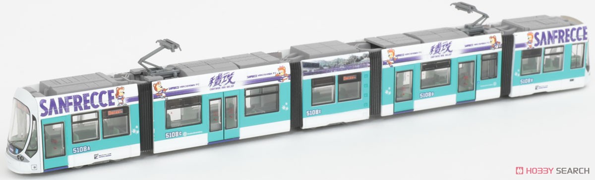 鉄道コレクション 広島電鉄 5100形5108号 グリーンムーバーマックス サンフレッチェ電車 (2021シーズン) (鉄道模型) 商品画像2