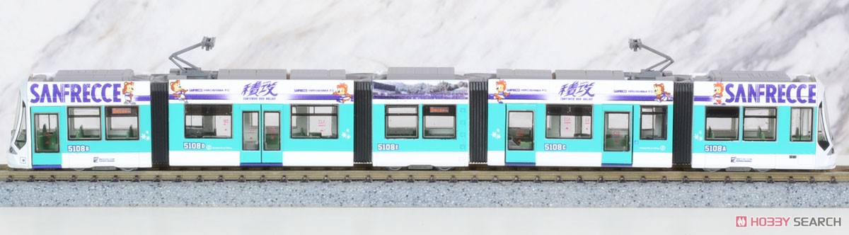 鉄道コレクション 広島電鉄 5100形5108号 グリーンムーバーマックス サンフレッチェ電車 (2021シーズン) (鉄道模型) 商品画像4