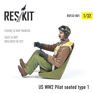 US WW2 Pilot Seated Type 1 (Plastic model)