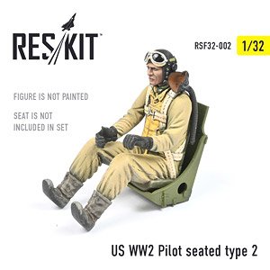 US WW2 Pilot Seated Type 2 (Plastic model)
