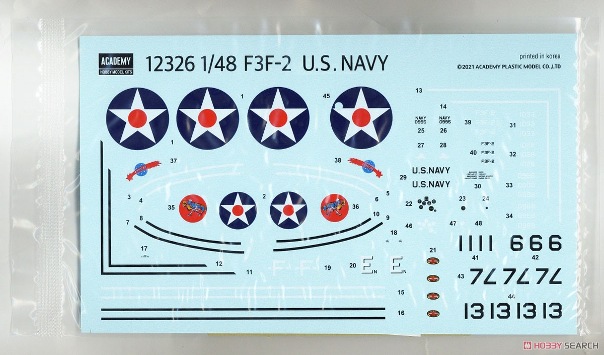 F3F-2 Flying Barrel `VF-6 Fighting Six` (Plastic model) Contents2