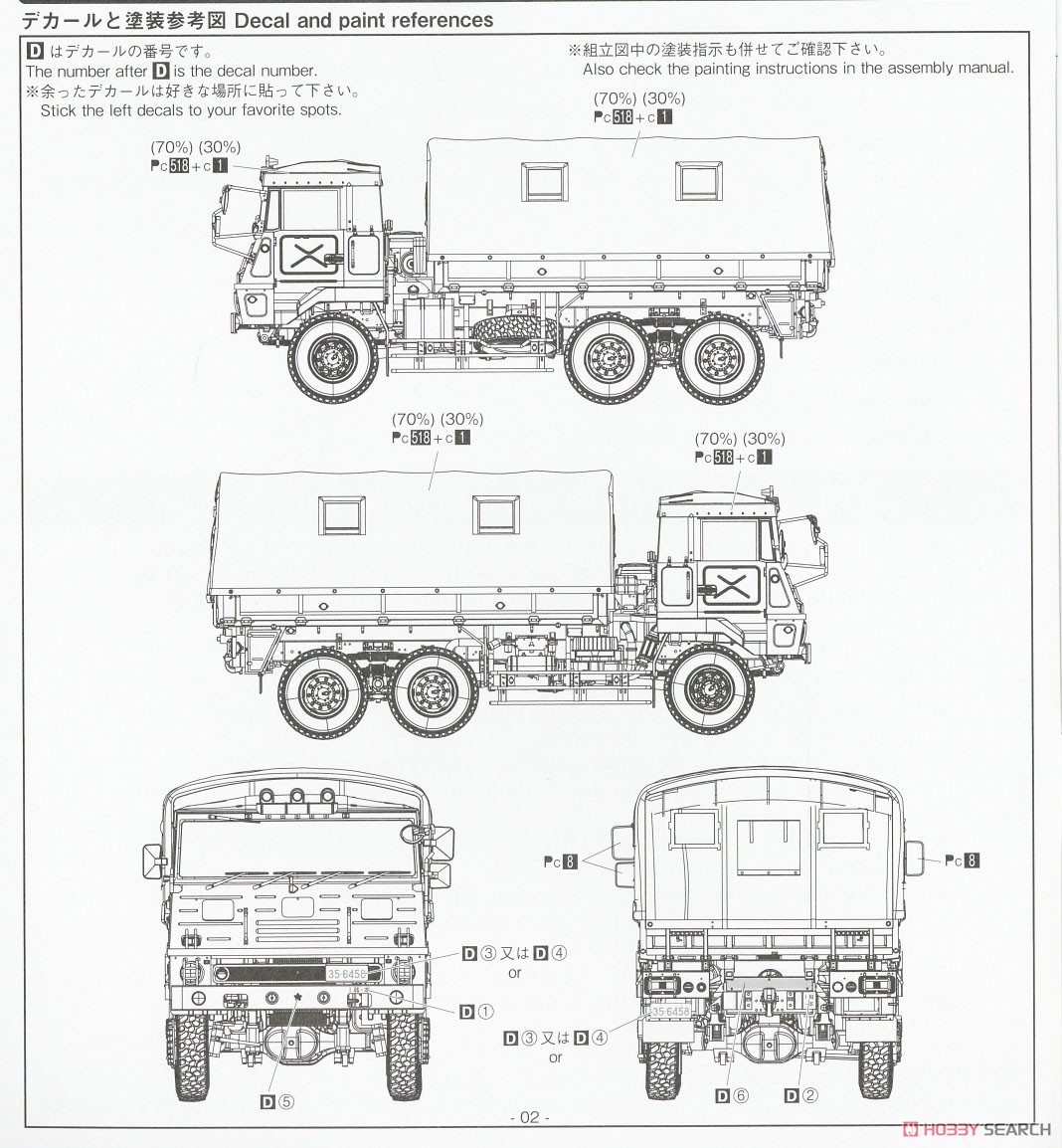 73式大型トラック (SKW-464) (プラモデル) 塗装2
