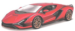 Lamborghini Sian FKP37 Red (Diecast Car)