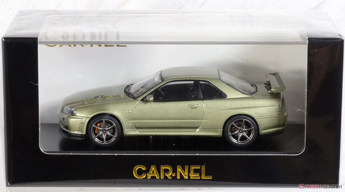 日産 スカイライン GT-R VspecII Nur (BNR34) 2002 Millennium Jade (ミニカー) パッケージ1