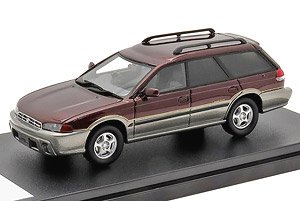SUBARU LEGACY GRAND WAGON (1996) ディープレッド・マイカ/グレーオパール (ミニカー)