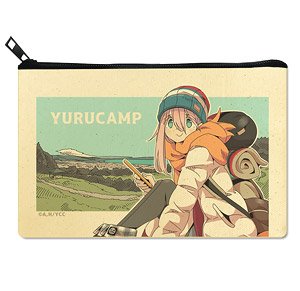 [Laid-Back Camp] Flat Pouch Ver.2 Design 01 (Nadeshiko Kagamihara/A) (Anime Toy)