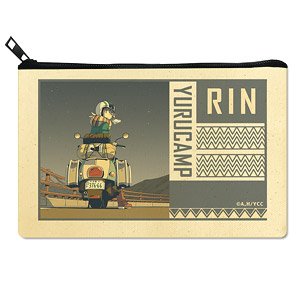 [Laid-Back Camp] Flat Pouch Ver.2 Design 04 (Rin Shima/B) (Anime Toy)