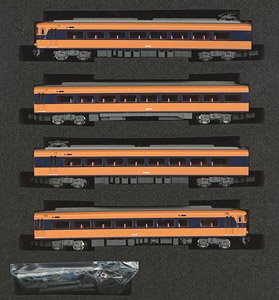 Kintetsu Series 12410 (12412 Formation, Old Color, w/Smoking Room, w/Open Gangway Door Parts) Additional Four Car Formation Set (without Motor) (Add-on 4-Car Set) (Pre-colored Completed) (Model Train)
