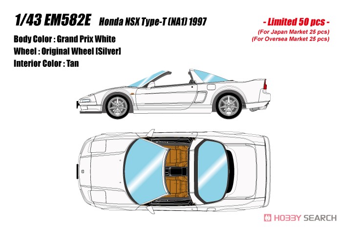 Honda NSX type T (NA1) グランプリホワイト (ミニカー) その他の画像1