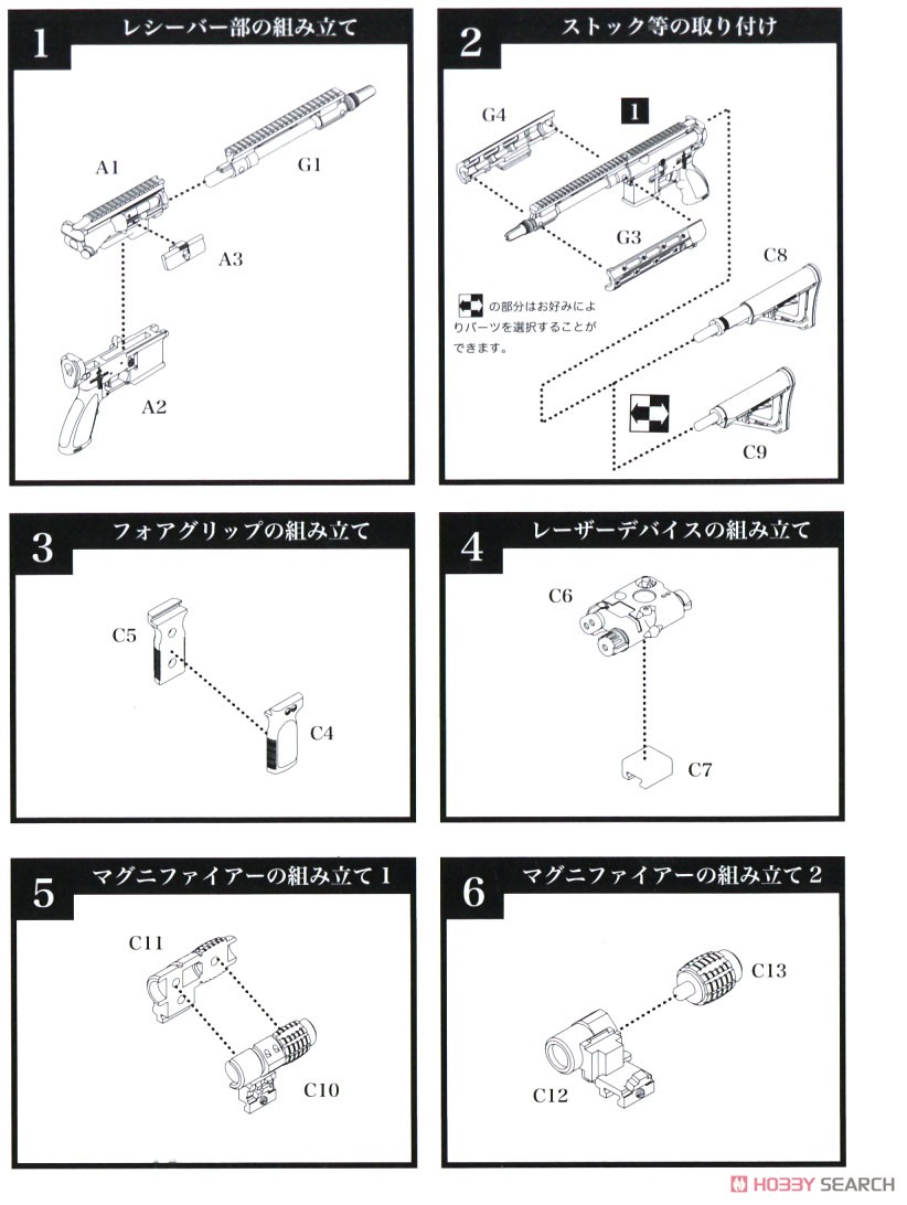 1/12 Little Armory (LA075) 416D Type Custom (Plastic model) Assembly guide1