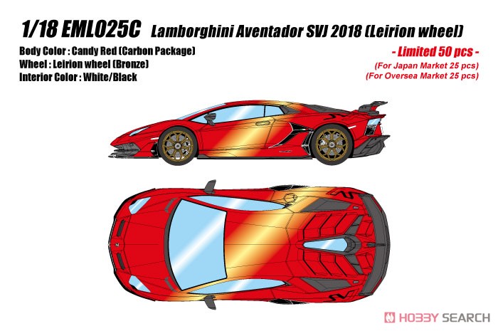 Lamborghini Aventador SVJ 2018 キャンディレッド (ミニカー) その他の画像1