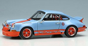 Porsche 911 Carrera RSR 2.8 1973 ガルフブルー/オレンジ (ミニカー)