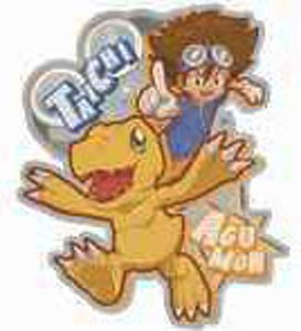 Digimon Adventure: Travel Sticker (1) Taichi Yagami & Agumon (Anime Toy)