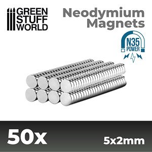 Neodymium Magnets 5x2mm - 50 Units (N35) (Material)
