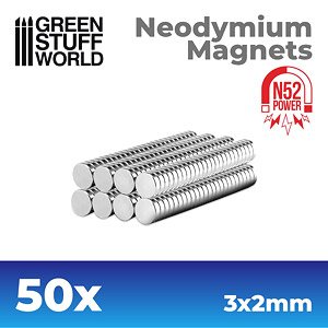 Neodymium Magnets 3x2mm - 50 Units (N52) (Material)