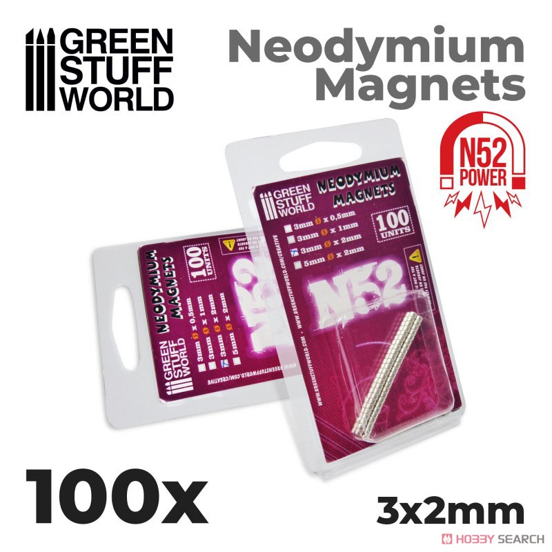 ネオジム磁石 3x2mm - 100個入 (N52) (素材) その他の画像2