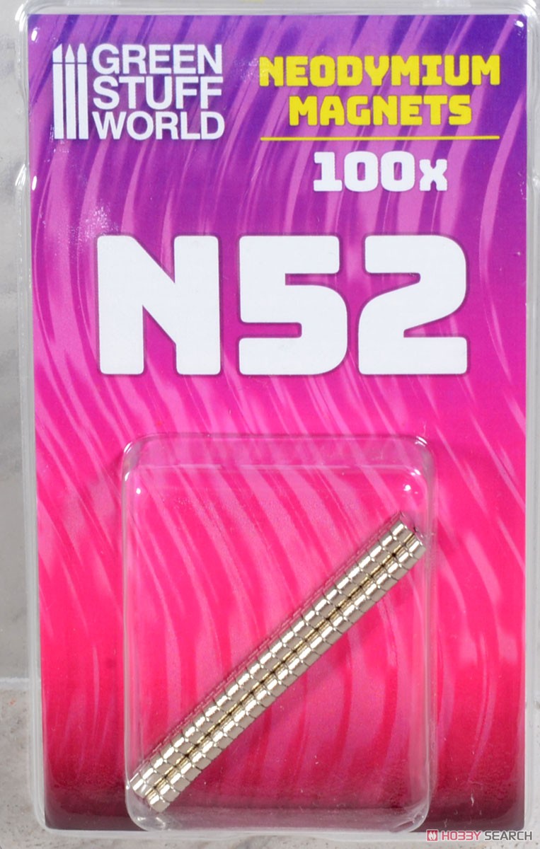 ネオジム磁石 3x2mm - 100個入 (N52) (素材) パッケージ1