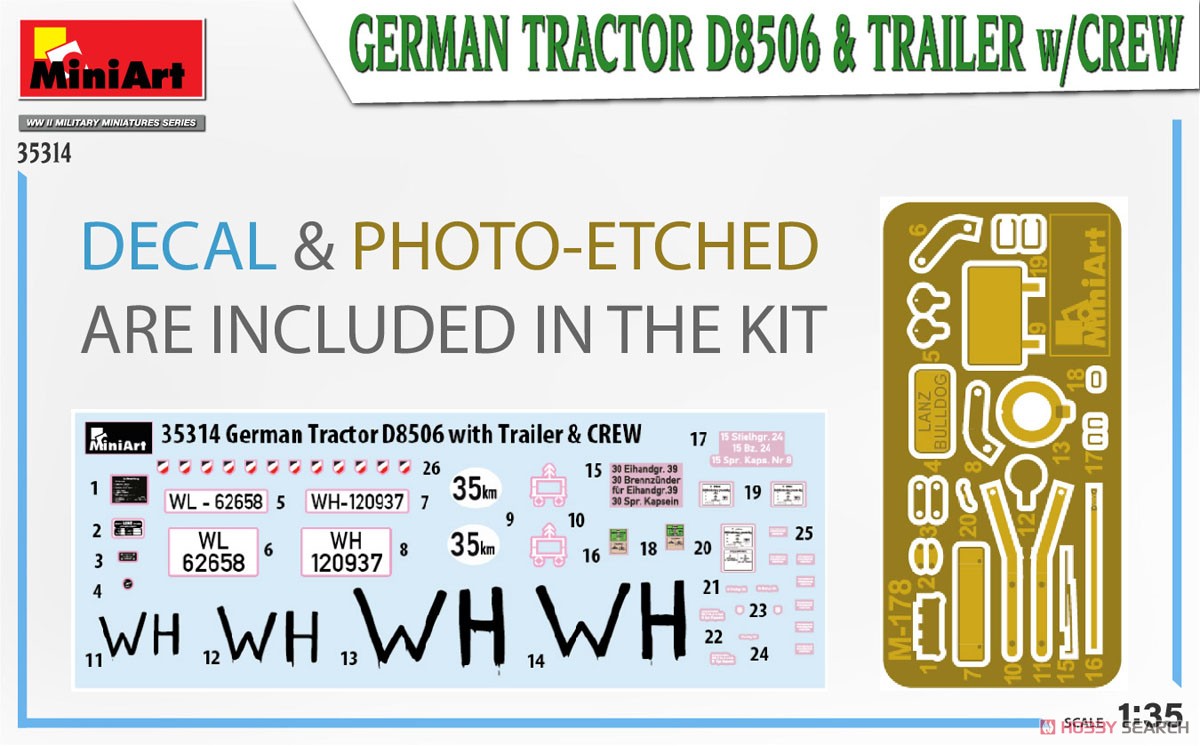 German Tractor D8506 & Trailer w/Crew (Plastic model) その他の画像1 Modal