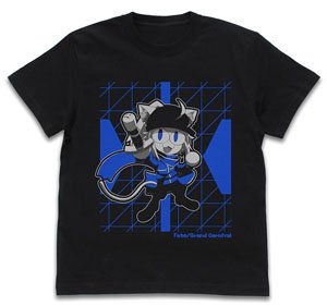 Fate/Grand Carnival Nazo no Neko X T-Shirt Black M (Anime Toy)