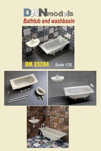 Bathtub & Washbasin (Plastic model)