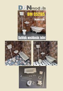 Bathtub & Washbasin, Toilet (Plastic model)