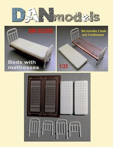 Beds With Mattresses (2 Pieces) (Plastic model)