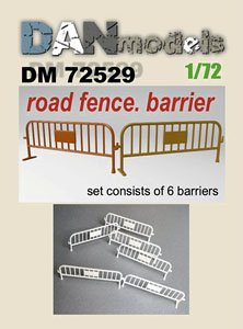Road Fence.Barrier (6 Pieces) (Plastic model)