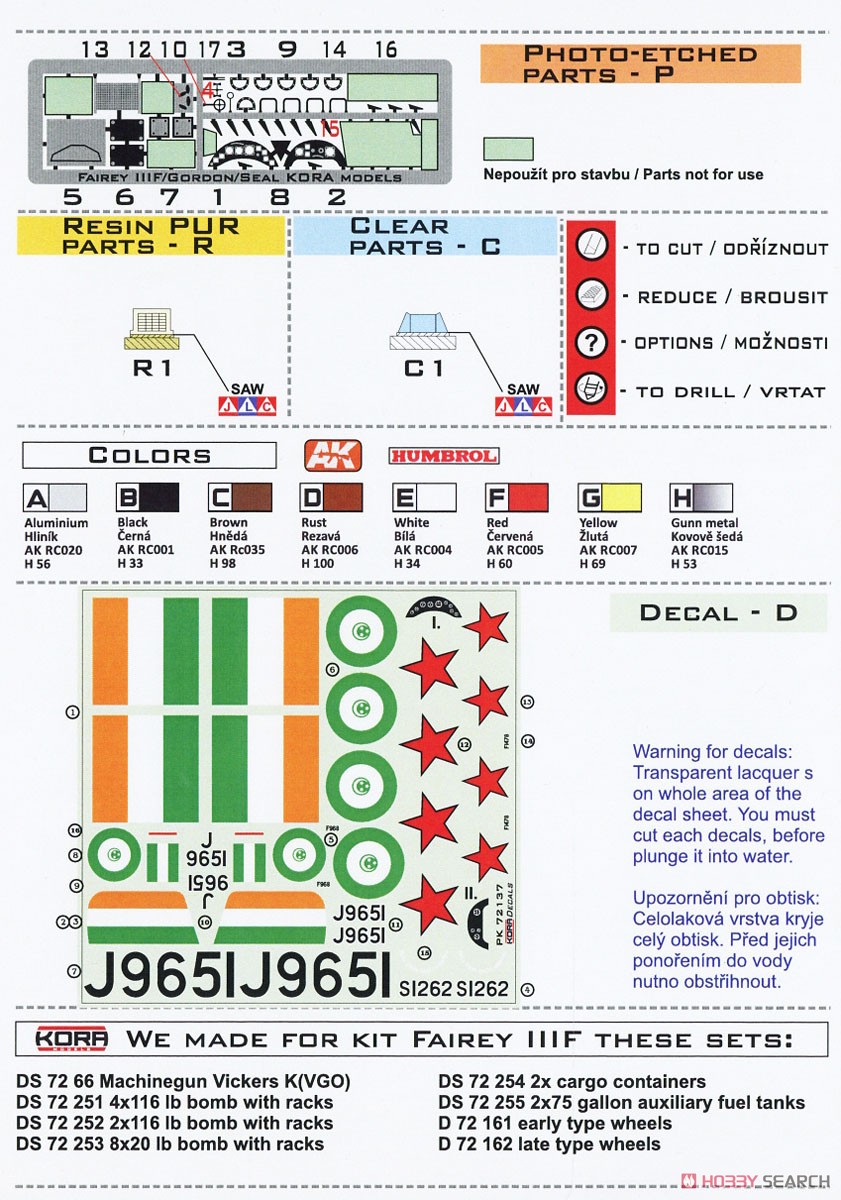 フェアリーIIIF Mk.II & Mk.IVM/A 「アイルランド、エジプト、ソ連仕様」 (プラモデル) 塗装1