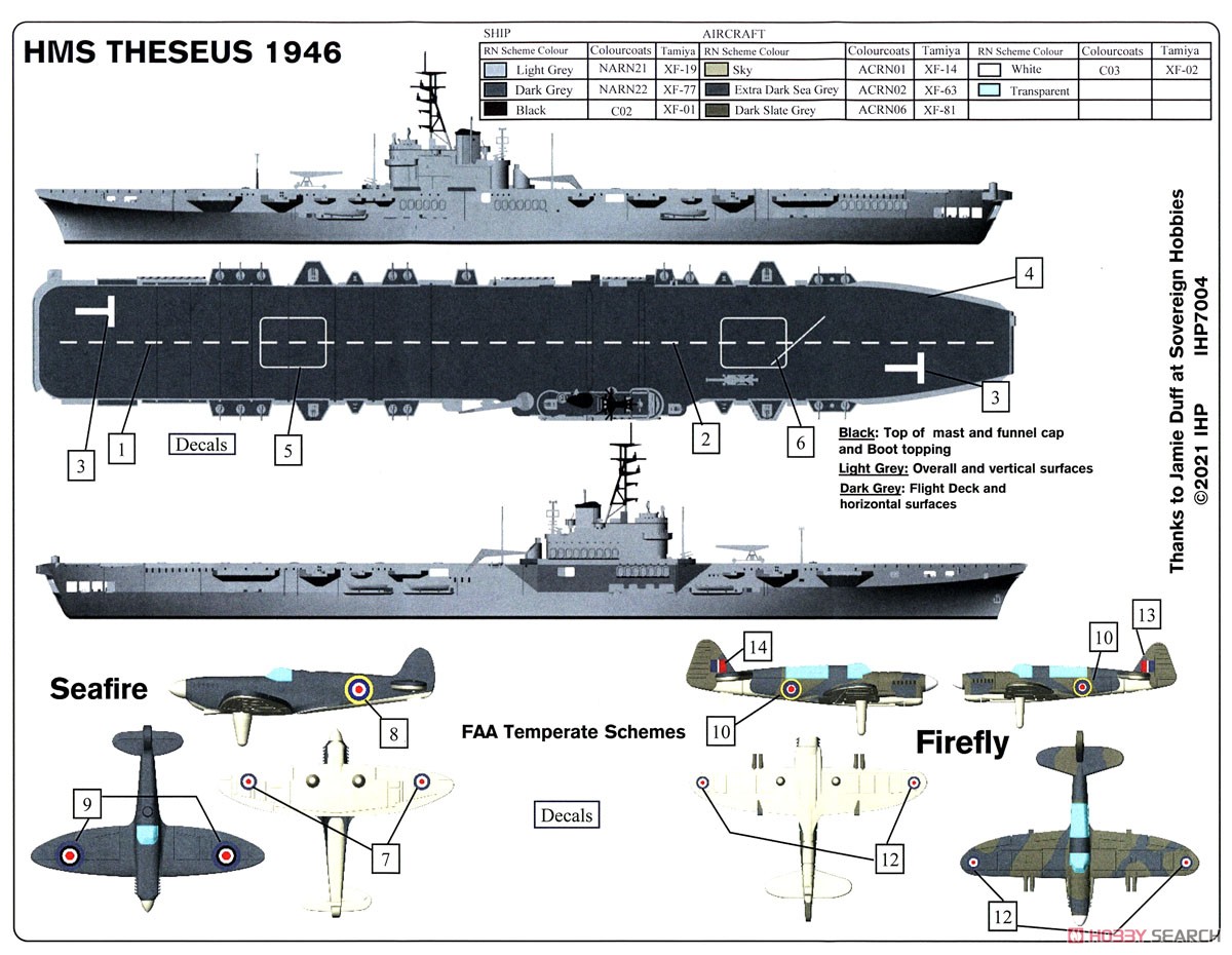 イギリス海軍 空母 HMS シーシュース 1946年 (プラモデル) 塗装2